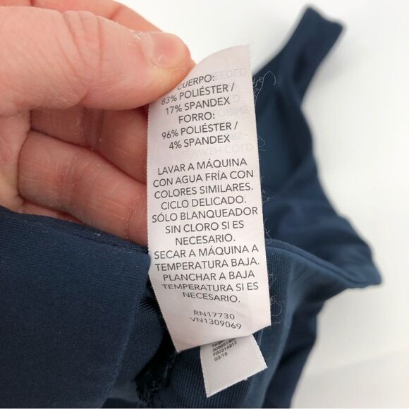 JoyLab Sports Bra XL Wrap V Cutout Back Navy Blue Unpadded - Picture 7 of 10